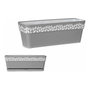 STEFANPLAST Jardinera Cloe Gris-Blanco 50cm con Reserva de Agua