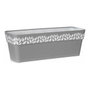 STEFANPLAST Jardinera Cloe Gris-Blanco 50cm con Reserva de Agua