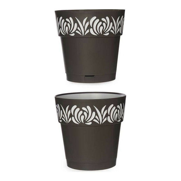 Stefanplast Maceta Gaia Antracita 25 cm Stefanplast Maceta Gaia Antracita 25 cm