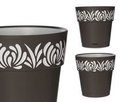 Stefanplast Maceta Plastico 25 cm Gaia Antracita (Set de 6)