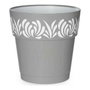 Stefanplast Maceta Gaia Gris-Blanco 25 cm con Reserva de Agua