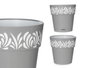 Stefanplast Maceta Gaia Gris-Blanco 25 cm con Reserva de Agua