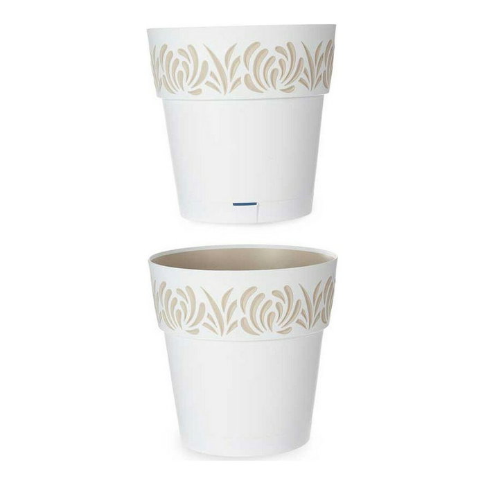 Stefanplast Maceta Gaia Blanca con Reserva de Agua Stefanplast Maceta Gaia Blanca con Reserva de Agua