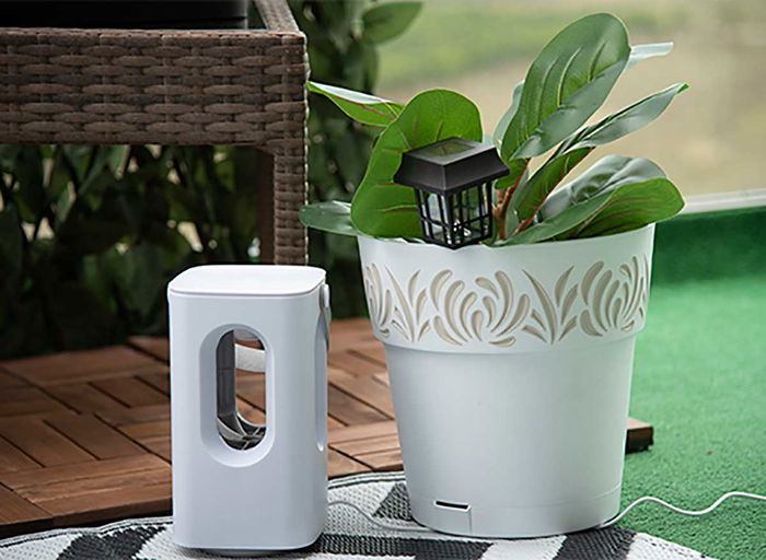 Stefanplast Maceta Plástico 30 cm Gaia Blanca con Reserva de Agua (Set de 6)