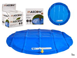 Mascow Alfombra Aspersor para Mascotas 98x98x0.1 cm Azul Plástico PVC (Set de 12)