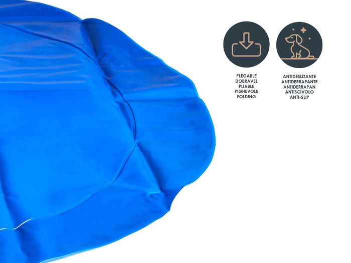 Mascow Alfombra Aspersor para Mascotas 98x98x0.1 cm Azul Plástico PVC (Set de 12)