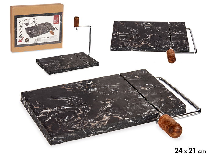 Kinvara Tabla Cortar Queso Marmol Negro 21 x 24 cm (Set de 8) Kinvara Tabla Cortar Queso Marmol Negro 21 x 24 cm (Set de 8)