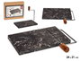 Kinvara Tabla Cortar Queso Marmol Negro 21 x 24 cm (Set de 8)
