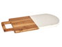 Kinvara Tabla Cortar Madera Y Marmol Blanco Con Asa 18x1.5x38 cm (Set de 8)