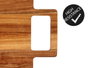 Kinvara Tabla Cortar Madera Y Marmol Blanco Con Asa 18x1.5x38 cm (Set de 8)