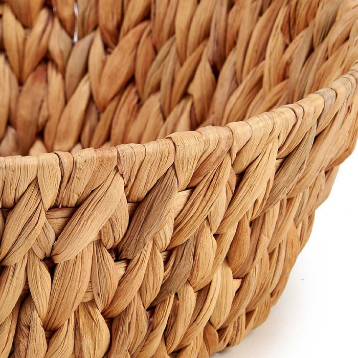Giftdecor Centro de Mesa Redondo de Paja Alto con Asas