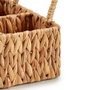 GIFTDECOR Organizador rectangular de paja con 3 huecos Marrón