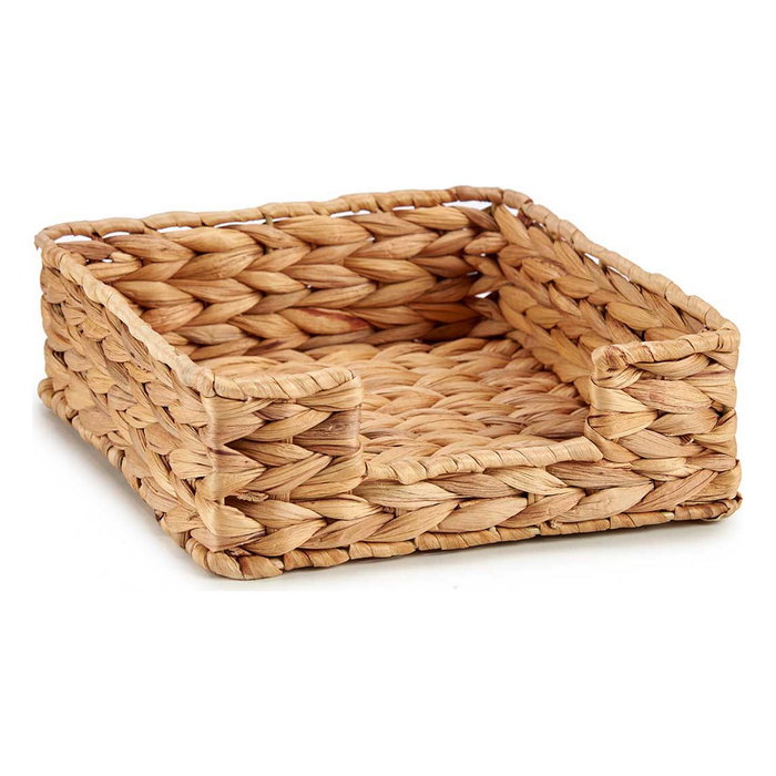 GIFTDECOR Servilletero Cuadrado de Paja Marrón