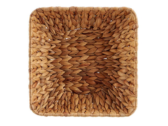 Giftdecor Centro De Mesa Cuadrado De Paja Sin Asa 26x26x8 cm Natural Marrón (Set de 12)