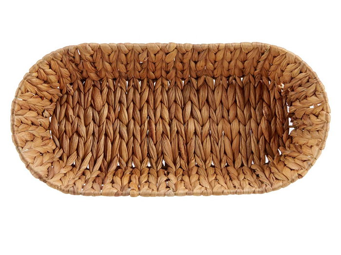 Giftdecor Centro de Mesa Ovalado de Paja, sin Asa, Marrón, 36.8x17.5x9.5 cm (Set de 12)