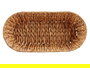 Giftdecor Centro de Mesa Ovalado de Paja, sin Asa, Marrón, 36.8x17.5x9.5 cm (Set de 12)