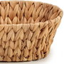 GIFTDECOR Centro de mesa ovalado de paja sin asa marrón