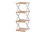 Giftdecor Estanteria Cuadruple Plegable Bambu Blanca 32x39x96 cm (Set de 6)