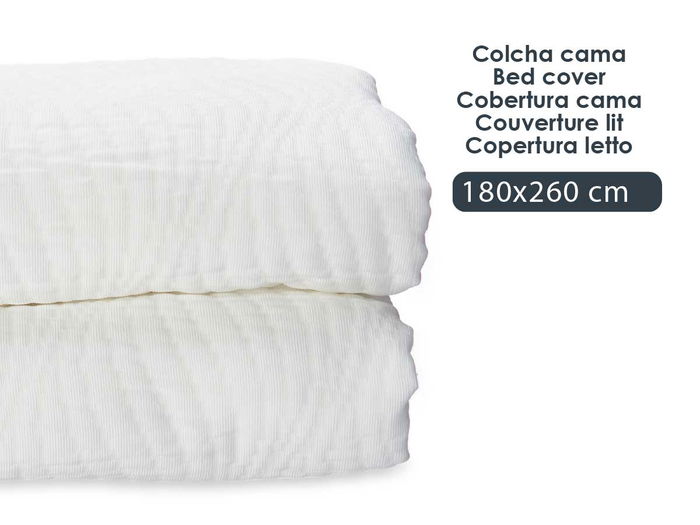 Giftdecor Colcha Cama Agua Blanco 180x260 cm (Set de 4) Giftdecor Colcha Cama Agua Blanco 180x260 cm (Set de 4)