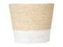 Ibergarden Macetero Cuerda 18 x 16 cm Blanco Natural con Interior Plástico (Set de 24)