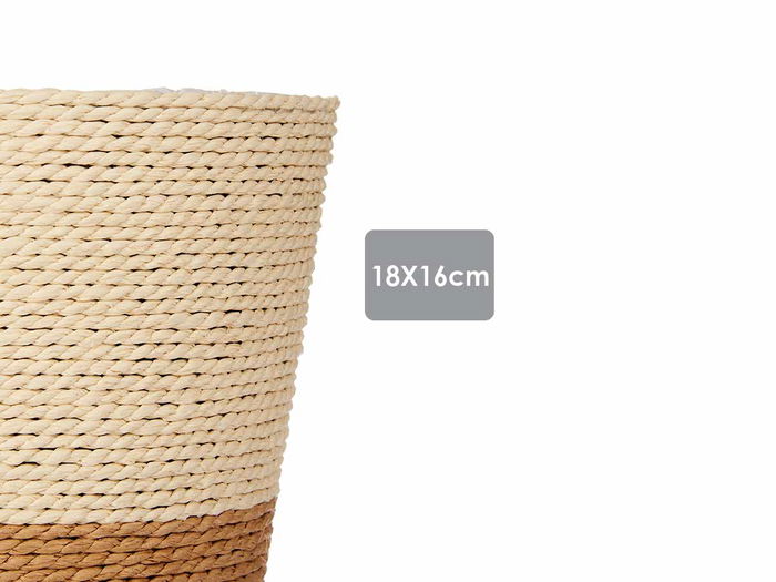 Ibergarden Macetero Cuerda 18x16 cm Marron Natural (Set de 24)