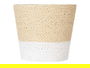 Ibergarden Macetero o Jardinera de Cuerda y Plástico, Color Blanco y Natural, Dimensiones 16x16x14 cm (Set de 24)