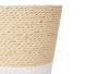 Ibergarden Macetero o Jardinera de Cuerda y Plástico, Color Blanco y Natural, Dimensiones 16x16x14 cm (Set de 24)