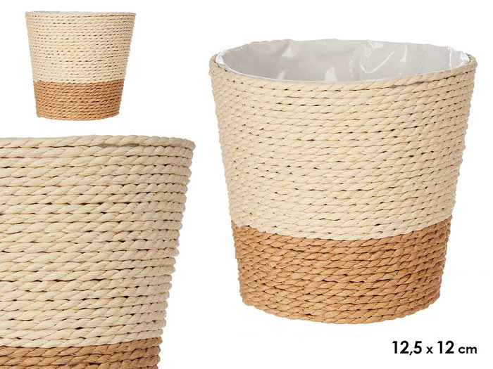 Ibergarden Macetero Cuerda Marrón Natural 12,5x12cm Ibergarden Macetero Cuerda Marrón Natural 12,5x12cm