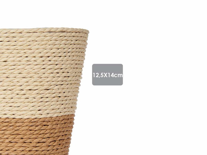 Ibergarden Macetero Cuerda Marrón Natural 12,5x12cm Ibergarden Macetero Cuerda Marrón Natural 12,5x12cm
