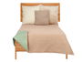 Giftdecor Colcha Cama Reversible Natural Verde Mar 240x260 cm Beige y Verde (Set de 6)