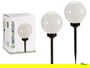 IBERGARDEN Baliza Solar Plástico Bola 15 cm de Alto x 15 cm de Ancho con Panel Solar y LED (Set de 8)