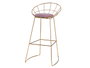 Giftdecor Silla de Bar Cromada Oro Rosa