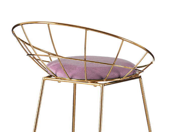 Giftdecor Silla de Bar Cromada Oro Rosa