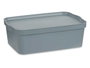 Kipit Caja de Plástico con Tapa 14L Gris 29.5x14.3x45 cm (Set de 12)