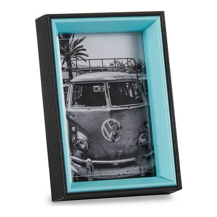 GIFTDECOR Portafotos de Madera 10x15 Negro y Azul