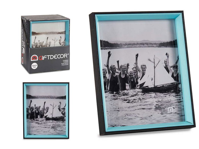 Giftdecor Portafotos Madera 20x25 cm Negro y Azul (Set de 24) Giftdecor Portafotos Madera 20x25 cm Negro y Azul (Set de 24)