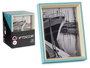 Giftdecor Portafotos Madera 15x20 Azul y Natural MDF y Cristal (Set de 24)