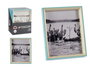Giftdecor Portafotos Madera 20x25 cm Azul y Natural con Marco de Madera MDF y Cristal (Set de 24)