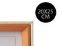 Giftdecor Portafotos Madera 20x25 cm Natural y Marron con Marco de Cristal MDF (Set de 24)