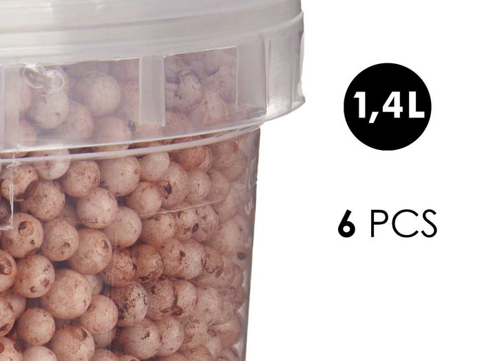 Pincello Bote de Bolas de Poliespan Marrón 13.5x14x14.5 cm (Set de 6)