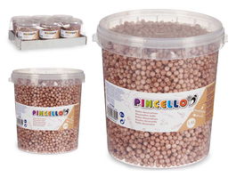 Pincello Bote de Bolas de Poliespan Marrón 13.5x14x14.5 cm (Set de 6)