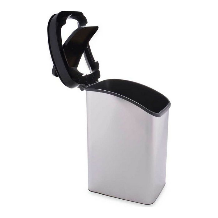 Berilo Papelera de Plástico Basculante Plateada 12L