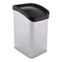Berilo Papelera de Plástico Basculante Plateada 12L