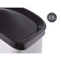 BERILO Papelera de Plástico Basculante Plata 23L