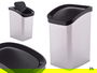 Papelera Basculante 23L Plástico Plateada Berilo 34x43x27 cm (Set de 6)