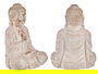 Ibergarden Buda Poliresina Rezando Blanco y Oro 23.5 x 49 x 36 cm