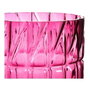 Giftdecor Jarrón de Cristal Tallado Rosa Oscuro