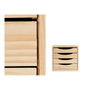 KIPIT Cajonera de Madera 4 Cajones Natural
