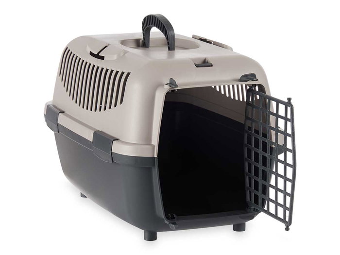 Mascow Transportin Plastico Antracita 31x31x48cm para Mascotas hasta 6 kg (Set de 20)