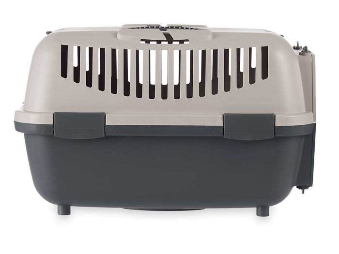 Mascow Transportin Plastico Antracita 31x31x48cm para Mascotas hasta 6 kg (Set de 20)